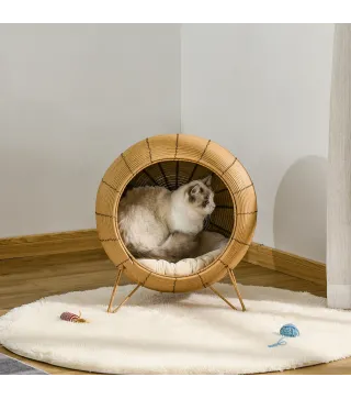 Cama de Ratán para Gatos