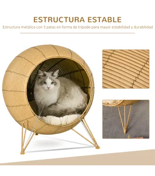 Cama de Ratán para Gatos