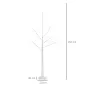 Árbol de Abedul 150 cm con 210 Luces LED en Blanco Cálido Ramas Flexibles y Base para Decoración 20x20x150 cm Blanco