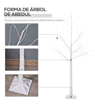 Árbol de Abedul con Luces LED