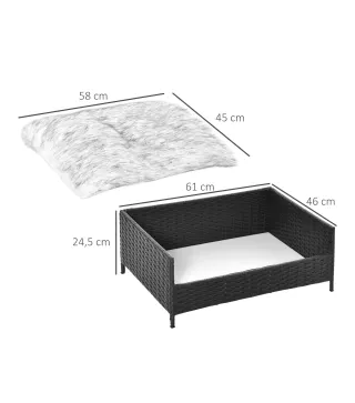 Sofá Cama para Perros de Mimbre