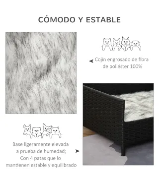 Sofá Cama para Perros de Mimbre