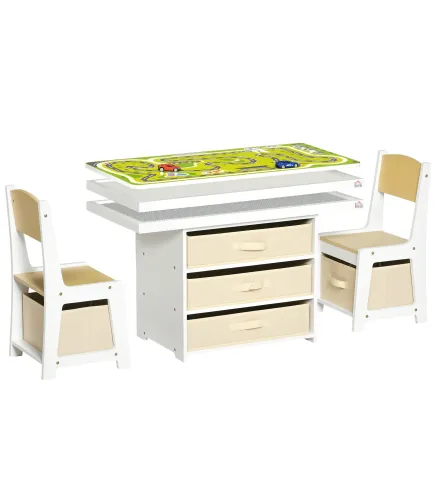 Juego de Mesa y 2 Sillas Infantil
