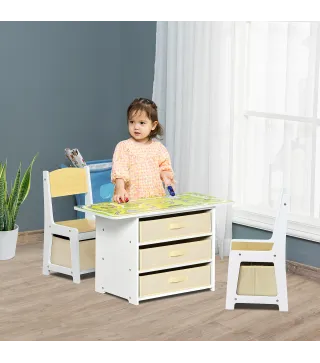 Juego de Mesa y 2 Sillas Infantil