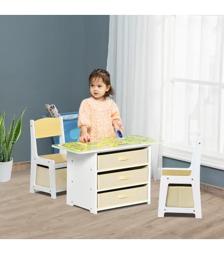 Juego de Mesa y 2 Sillas Infantil