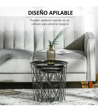 Juego de 3 Mesas Auxiliares