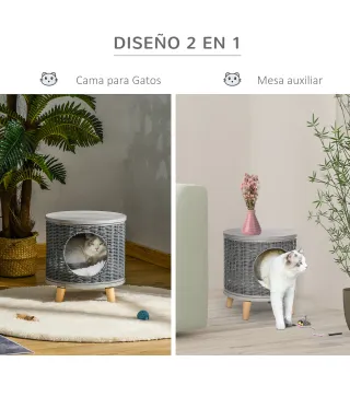 Cueva para Gatos de Ratán