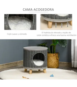 Cueva para Gatos de Ratán