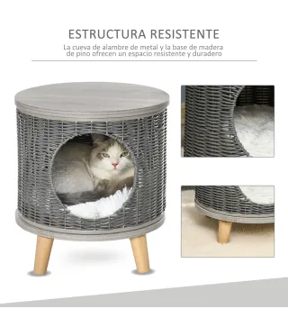 Cueva para Gatos de Ratán