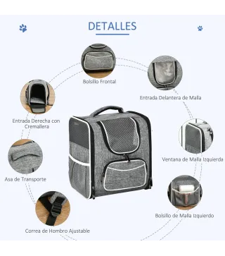 Transportín Mochila para Gatos