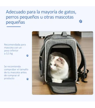 Transportín Mochila para Gatos