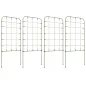 Juego de 4 Enrejados de Jardín Soportes para Enredaderas de Acero para Plantas Trepadoras y Decoración 40x90 cm Verde
