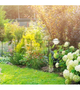 Juego de 4 Enrejados de Jardín Soportes para Enredaderas de Acero para Plantas Trepadoras y Decoración 40x90 cm Verde