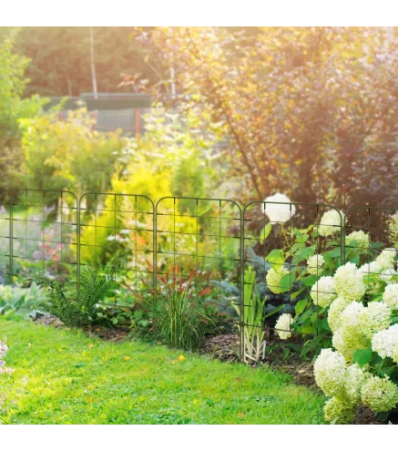 Juego de 4 Enrejados de Jardín Soportes para Enredaderas de Acero para Plantas Trepadoras y Decoración 40x90 cm Verde