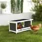 Ponedero para Gallinas de Madera Caja Nido para 2 Gallinas con 2 Departamentos y Techo Asfáltico Gris Ponedero para Gallinas de Madera Caja Nido para 2 Gallinas con 2 Departamentos y Techo Asfáltico Gris