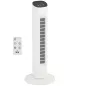 Ventilador de Torre 50W con Control Remoto 3 Velocidades Temporizador 15h Oscilación Pantalla LED 30x30x78 cm Blanco Ventilador de Torre 50W con Control Remoto 3 Velocidades Temporizador 15h Oscilación Pantalla LED 30x30x78 cm Blanco