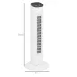 Ventilador de Torre 50W con Control Remoto 3 Velocidades Temporizador 15h Oscilación Pantalla LED 30x30x78 cm Blanco