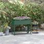 Huerto Urbano Elevado 109x44x80 cm con 2 Ruedas Estante y Asa para Cultivo Plantas Flores Verduras Verde