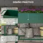 Huerto Urbano Elevado 109x44x80 cm con 2 Ruedas Estante y Asa para Cultivo Plantas Flores Verduras Verde