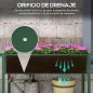 Huerto Urbano Elevado 109x44x80 cm con 2 Ruedas Estante y Asa para Cultivo Plantas Flores Verduras Verde