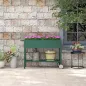 Huerto Urbano Elevado 109x44x80 cm con 2 Ruedas Estante y Asa para Cultivo Plantas Flores Verduras Verde