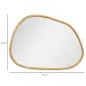 Espejo de Pared Decorativo 70x50 cm con Forma Irregular y Marco de Madera Horizontal o Vertical Natural