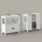 Mueble para Debajo del Lavabo con 2 Puertas y Estante Abierto Mueble para Lavabo con Pie 60x30x60 cm Blanco