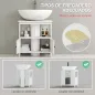 Mueble para Debajo del Lavabo con 2 Puertas y Estante Abierto Mueble para Lavabo con Pie 60x30x60 cm Blanco