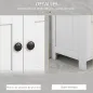Mueble para Debajo del Lavabo con 2 Puertas y Estante Abierto Mueble para Lavabo con Pie 60x30x60 cm Blanco