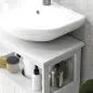 Mueble para Debajo del Lavabo con 2 Puertas y Estante Abierto Mueble para Lavabo con Pie 60x30x60 cm Blanco