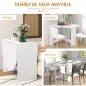 Mesa de Cocina Plegable con Alas Abatibles Mesa Multifuncional de Estilo Moderno de Forma Ovalada 163x80x75 cm Blanco