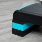 Plataforma Step para Deporte y Gimnasia con Altura Regulable en 10/15/20 cm Carga 150 kg 78x28x20 cm Azul y Negro