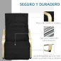 Sillón de Salón con Reposapiés Ajustable Butaca Tapizado en Tela para Oficina Dormitorio 66,5x94x100cm Negro