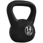 Pesa Rusa de 14 kg Kettlebell Relleno de Arena con Mango Ancho Antideslizante para Entrenamiento 26x18x32 cm Negro