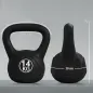 Pesa Rusa de 14 kg Kettlebell Relleno de Arena con Mango Ancho Antideslizante para Entrenamiento 26x18x32 cm Negro