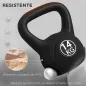 Pesa Rusa de 14 kg Kettlebell Relleno de Arena con Mango Ancho Antideslizante para Entrenamiento 26x18x32 cm Negro