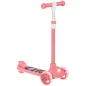 Patinete Infantil Patinete con 3 Ruedas Luces LED Altura Ajustable Carga 25 kg 52x29x63-76 cm Rosa