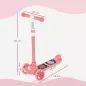 Patinete Infantil Patinete con 3 Ruedas Luces LED Altura Ajustable Carga 25 kg 52x29x63-76 cm Rosa Patinete Infantil Patinete con 3 Ruedas Luces LED Altura Ajustable Carga 25 kg 52x29x63-76 cm Rosa