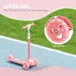 Patinete Infantil Patinete con 3 Ruedas Luces LED Altura Ajustable Carga 25 kg 52x29x63-76 cm Rosa Patinete Infantil Patinete con 3 Ruedas Luces LED Altura Ajustable Carga 25 kg 52x29x63-76 cm Rosa