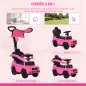 Coche Correpasillos para Niños de 1-3 Años con Licencia Mercedes G350 Capota Extraíble y Barandilla 85,5x40,5x95 cm Rosa