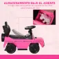 Coche Correpasillos para Niños de 1-3 Años con Licencia Mercedes G350 Capota Extraíble y Barandilla 85,5x40,5x95 cm Rosa