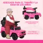 Coche Correpasillos para Niños de 1-3 Años con Licencia Mercedes G350 Capota Extraíble y Barandilla 85,5x40,5x95 cm Rosa