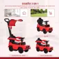 Coche Correpasillos para Niños de 1-3 Años con Licencia Mercedes G350 Capota Extraíble y Barandilla 85,5x40,5x95 cm Rojo