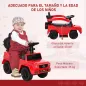 Coche Correpasillos para Niños de 1-3 Años con Licencia Mercedes G350 Capota Extraíble y Barandilla 85,5x40,5x95 cm Rojo