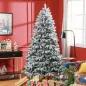 Árbol de Navidad Artificial Nevado 210 cm con 1021 Ramas y Soporte de Metal Árbol Navideño Nevado para Interior Verde