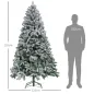 Árbol de Navidad Artificial Nevado 210 cm con 1021 Ramas y Soporte de Metal Árbol Navideño Nevado para Interior Verde
