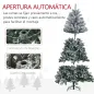 Árbol de Navidad Artificial Nevado 210 cm con 1021 Ramas y Soporte de Metal Árbol Navideño Nevado para Interior Verde
