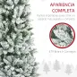 Árbol de Navidad Artificial Nevado 183 cm con 479 Ramas y Soporte de Metal Árbol de Navideño para Salón Interior Verde