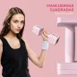 Juego de Mancuernas 10 kg con Mango Antideslizante y Diseño Cuadrado para Entrenamiento en Casa Gimnasio Rosa