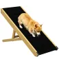 Rampa para Mascotas de Madera con Altura Ajustable en 4 Niveles para Perros Pequeños y Medianos 83,5x35x47,5 cm Natural